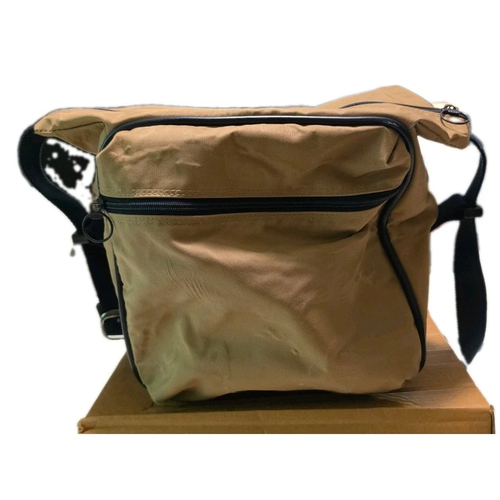 Vintage Samsonite Crossbody Travel Bag Tan Canvas Nylon Messenger Shoulder Bag